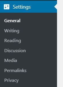 Wordpress settings
